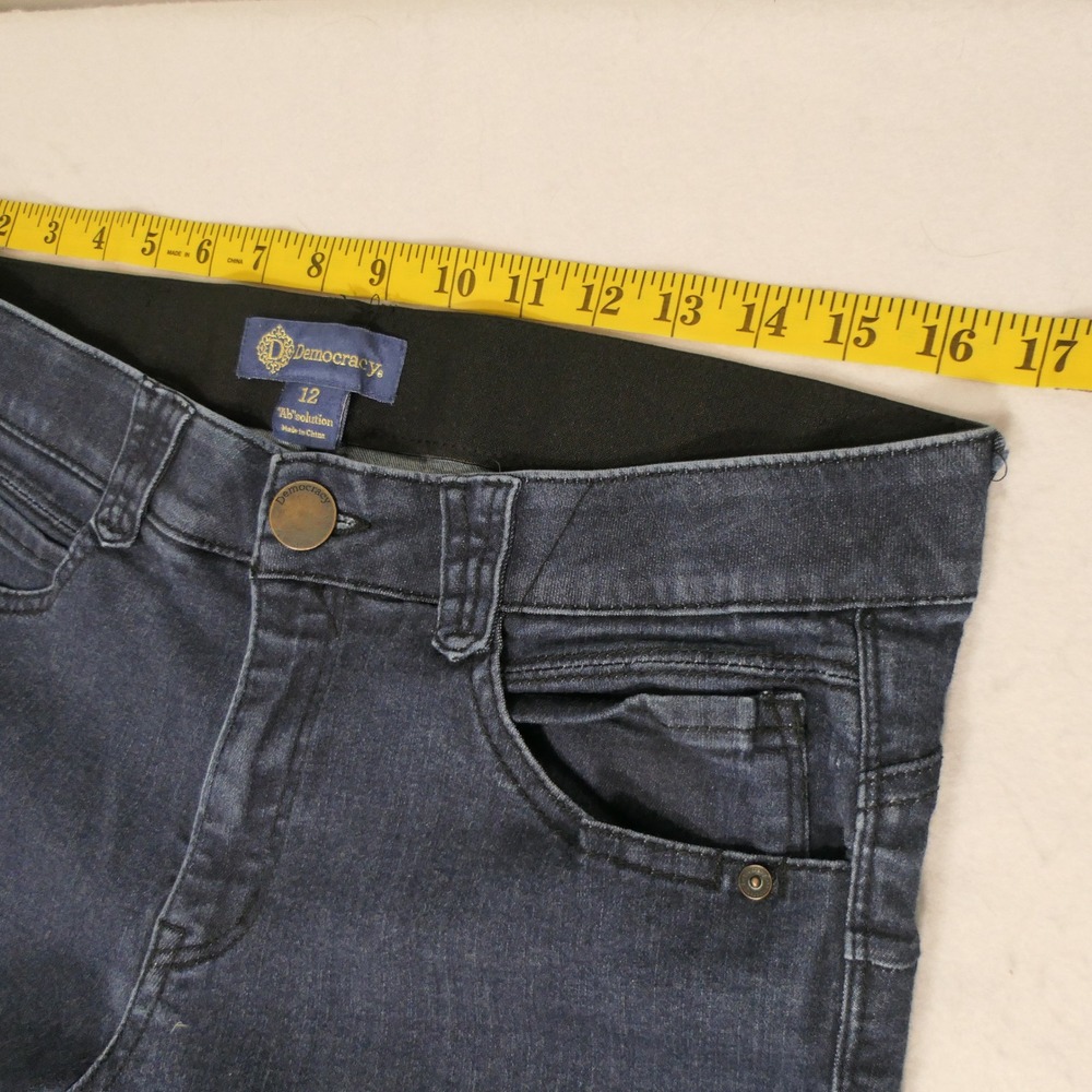 Democracy Women "Ab"solution Skinny Jeans 12 Dark Blue Stretch B1105F9QV Comfort - Picture 4 of 9